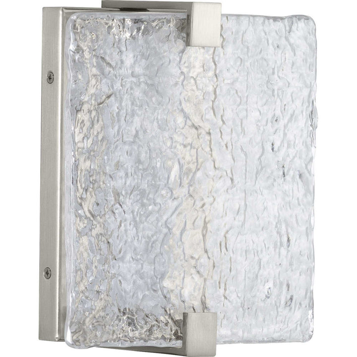 Progress Led Stone Glass P710080-009-30 Wall Light - Brushed Nickel