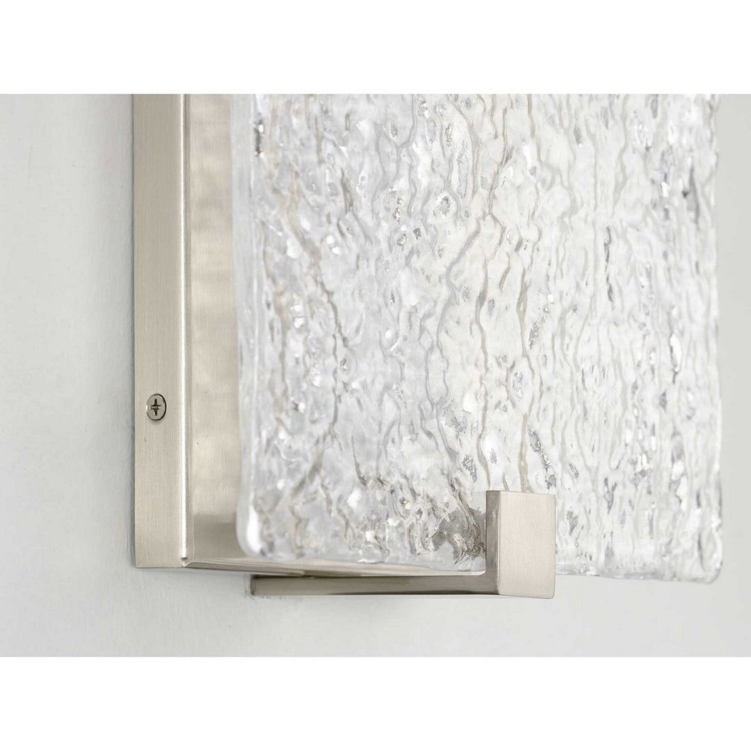 Progress Led Stone Glass P710080-009-30 Wall Light - Brushed Nickel