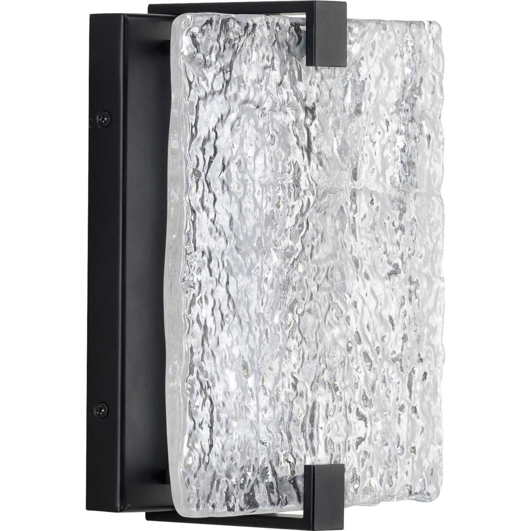 Progress Led Stone Glass P710080-031-30 Wall Light - Black