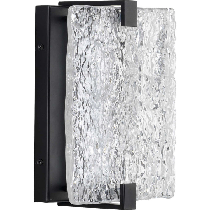 Progress Led Stone Glass P710080-031-30 Wall Light - Black