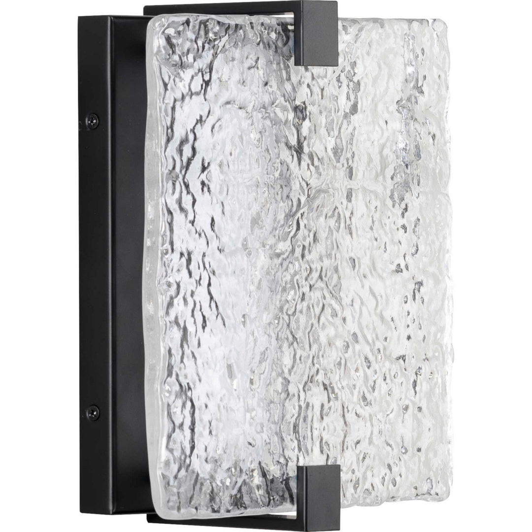 Progress Led Stone Glass P710080-031-30 Wall Light - Black