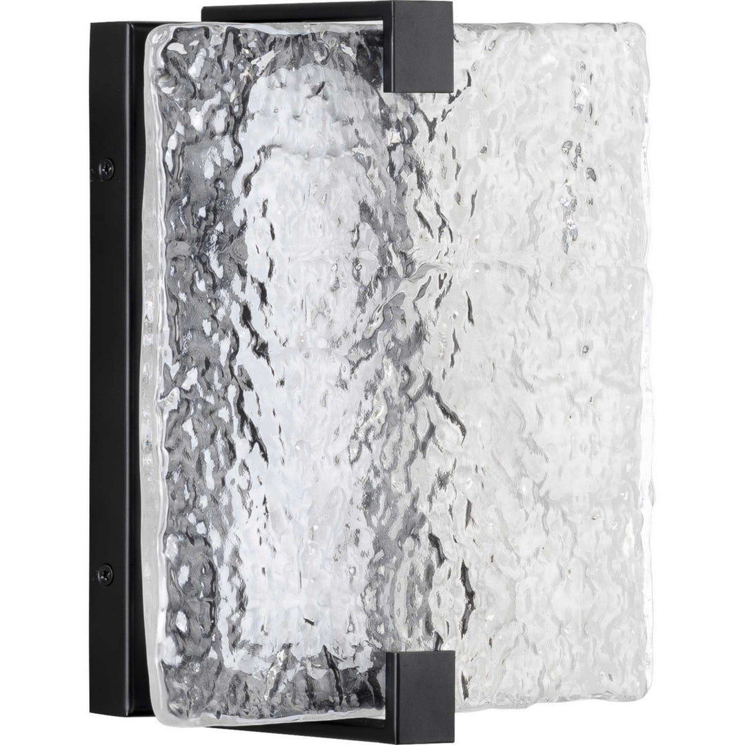 Progress Led Stone Glass P710080-031-30 Wall Light - Black