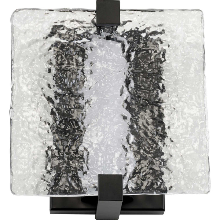 Progress Led Stone Glass P710080-031-30 Wall Light - Black