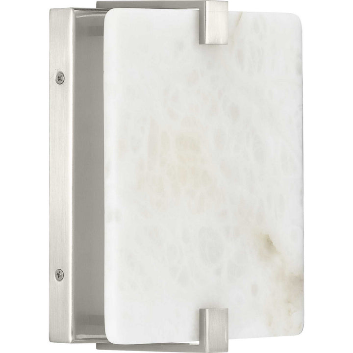 Progress Led Alabaster Stone P710081-009-30 Wall Light - Brushed Nickel