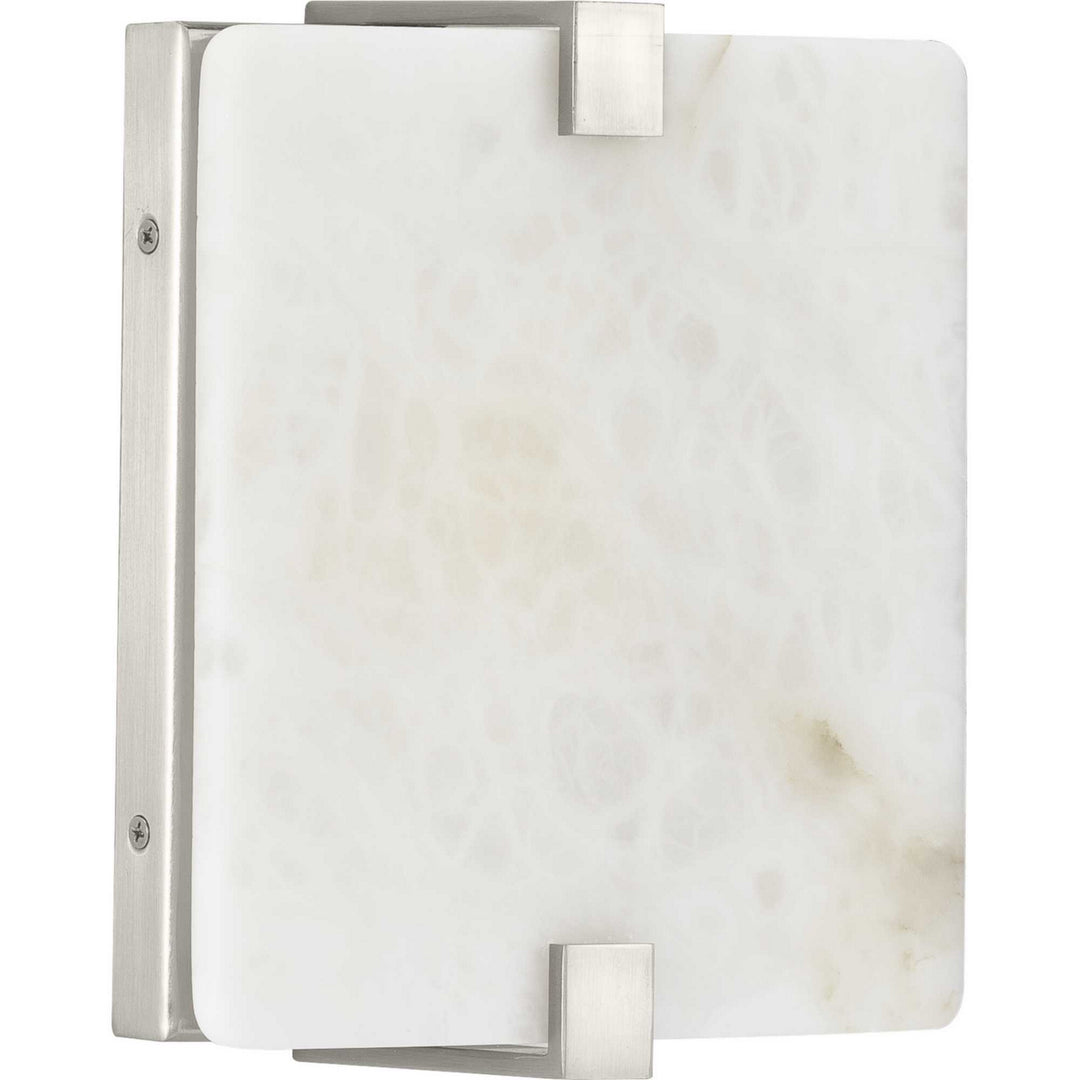Progress Led Alabaster Stone P710081-009-30 Wall Light - Brushed Nickel