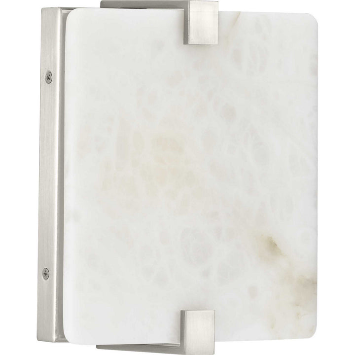 Progress Led Alabaster Stone P710081-009-30 Wall Light - Brushed Nickel