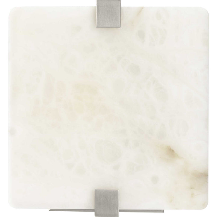Progress Led Alabaster Stone P710081-009-30 Wall Light - Brushed Nickel