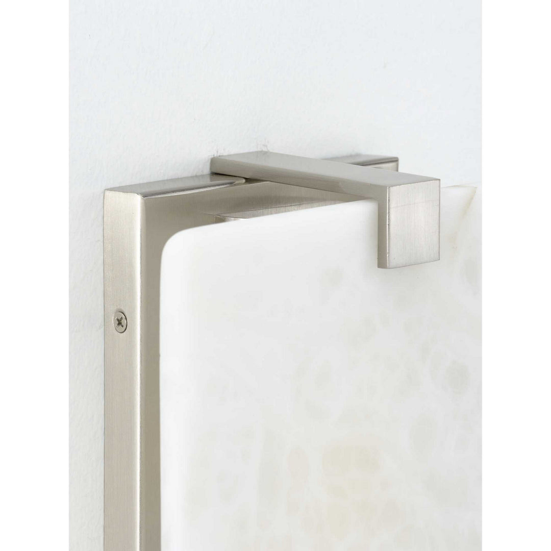Progress Led Alabaster Stone P710081-009-30 Wall Light - Brushed Nickel