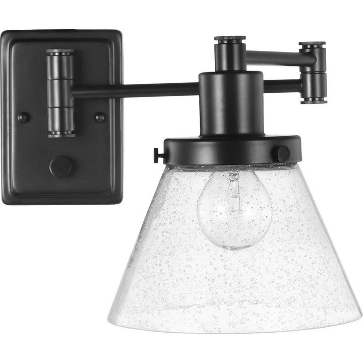 Progress Lighting P710084-031 Hinton One Light Swing Arm Wall Lamp Lamp Black