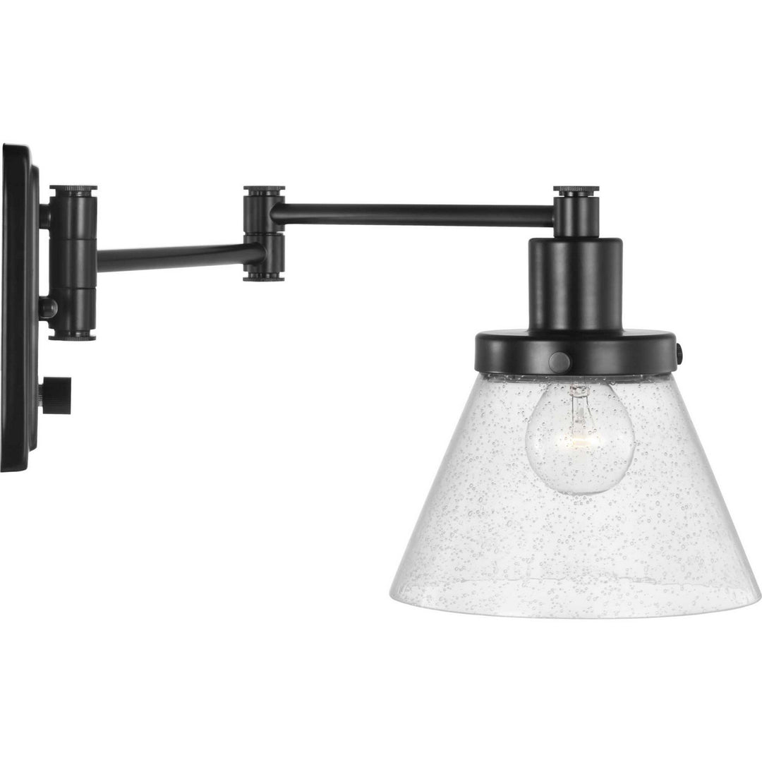 Progress Lighting P710084-031 Hinton One Light Swing Arm Wall Lamp Lamp Black