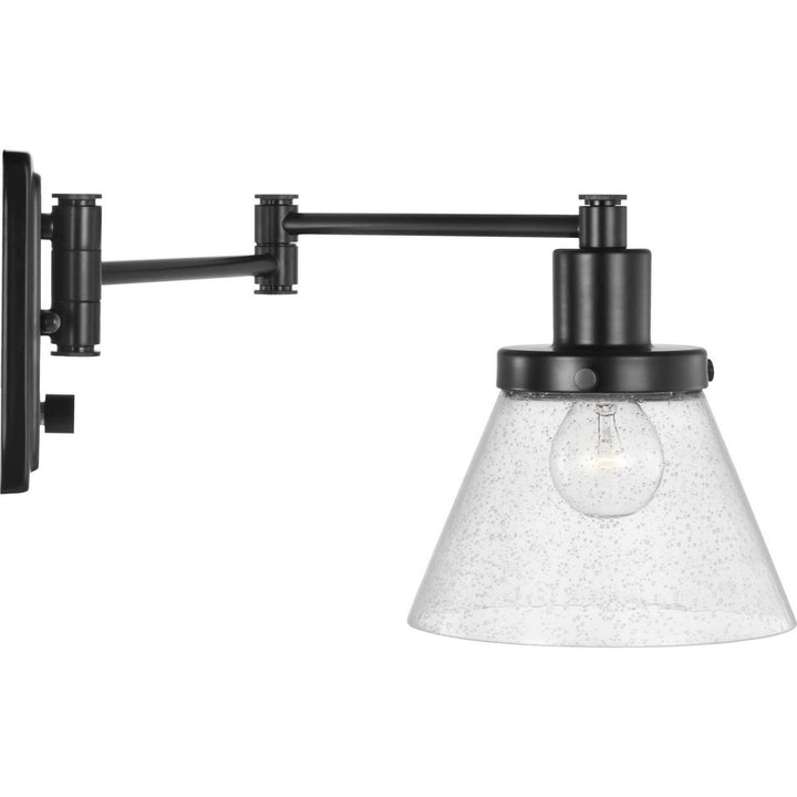 Progress Lighting P710084-031 Hinton One Light Swing Arm Wall Lamp Lamp Black