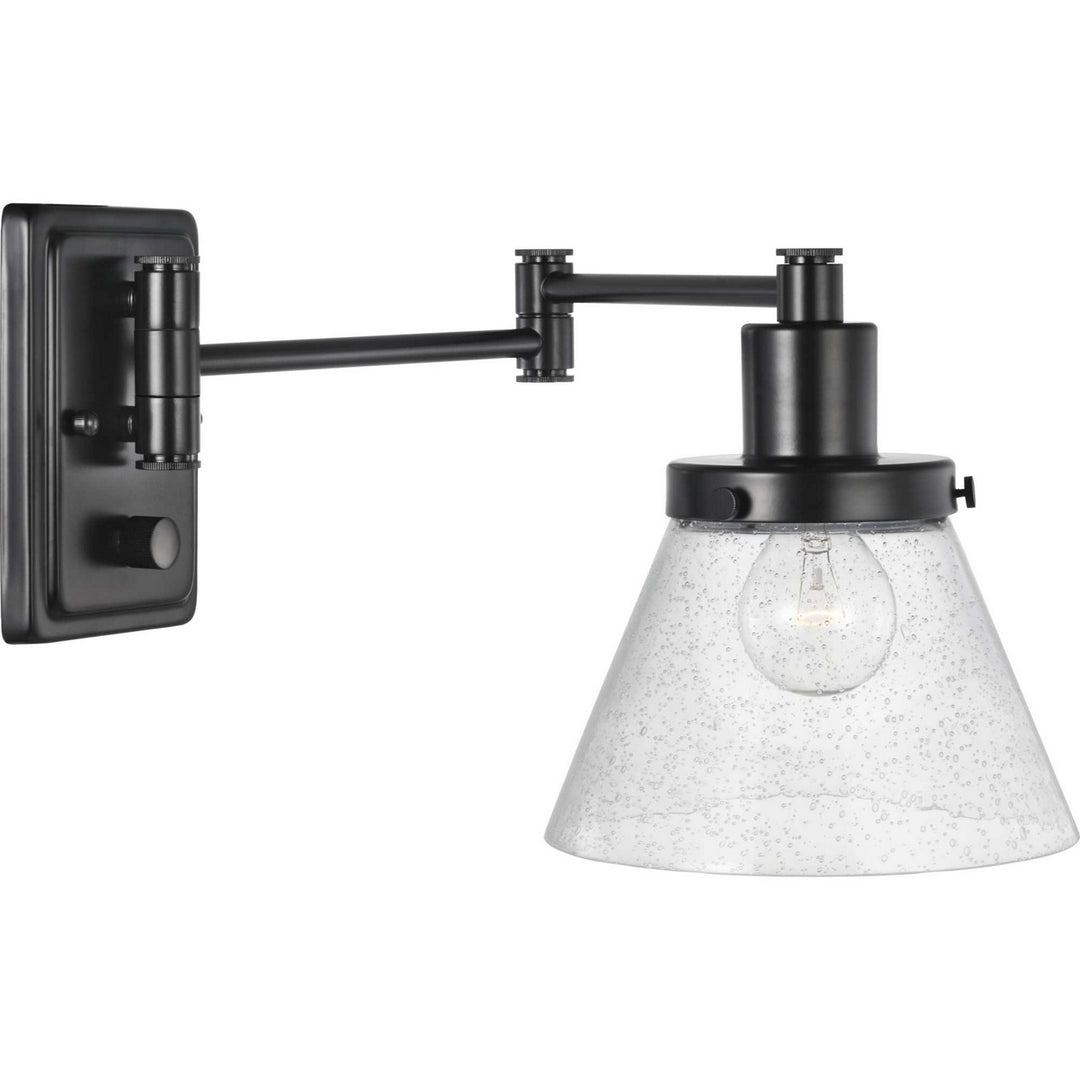 Progress Lighting P710084-031 Hinton One Light Swing Arm Wall Lamp Lamp Black