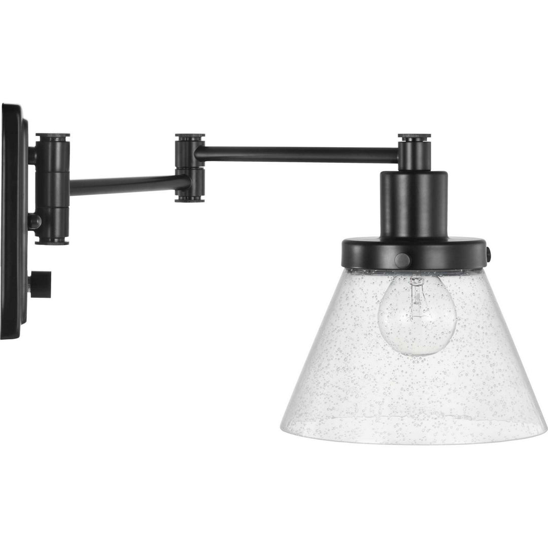 Progress Lighting P710084-031 Hinton One Light Swing Arm Wall Lamp Lamp Black