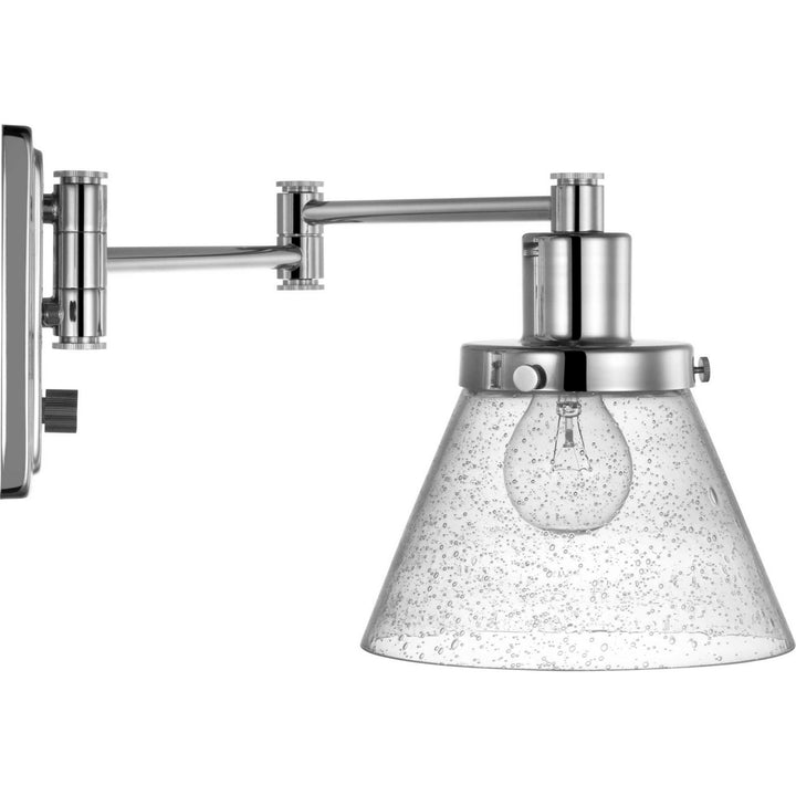 Progress Lighting P710084-104 Hinton One Light Swing Arm Wall Lamp Lamp Polished Nickel