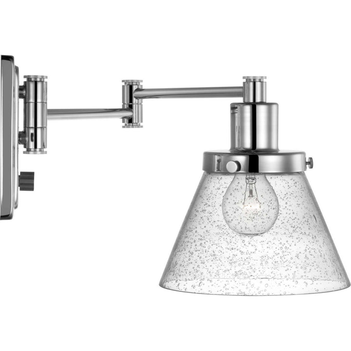 Progress Lighting P710084-104 Hinton One Light Swing Arm Wall Lamp Lamp Polished Nickel
