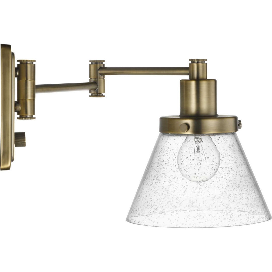 Progress Lighting P710084-163 Hinton One Light Swing Arm Wall Lamp Lamp Brass