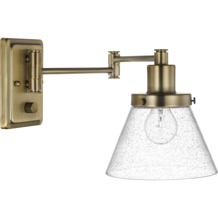 Progress Lighting P710084-163 Hinton One Light Swing Arm Wall Lamp Lamp Brass