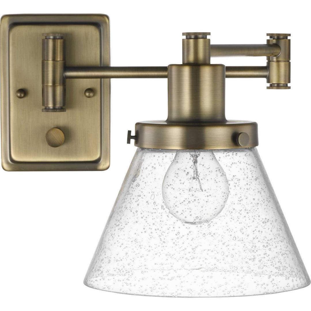 Progress Lighting P710084-163 Hinton One Light Swing Arm Wall Lamp Lamp Brass