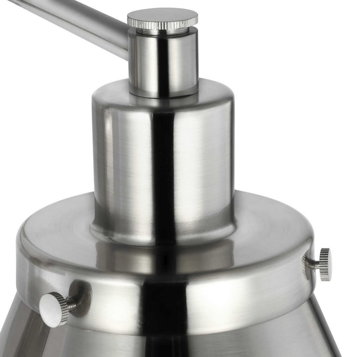 Progress Lighting P710085-009 Hinton One Light Swing Arm Wall Lamp Lamp Pewter, Nickel, Silver