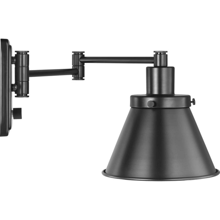 Progress Lighting P710085-031 Hinton One Light Swing Arm Wall Lamp Lamp Black