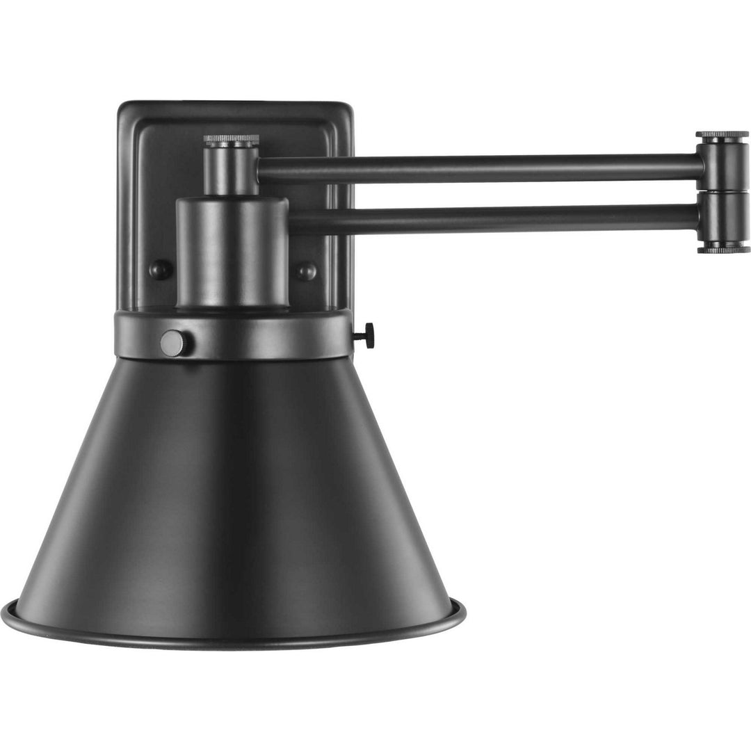 Progress Lighting P710085-031 Hinton One Light Swing Arm Wall Lamp Lamp Black