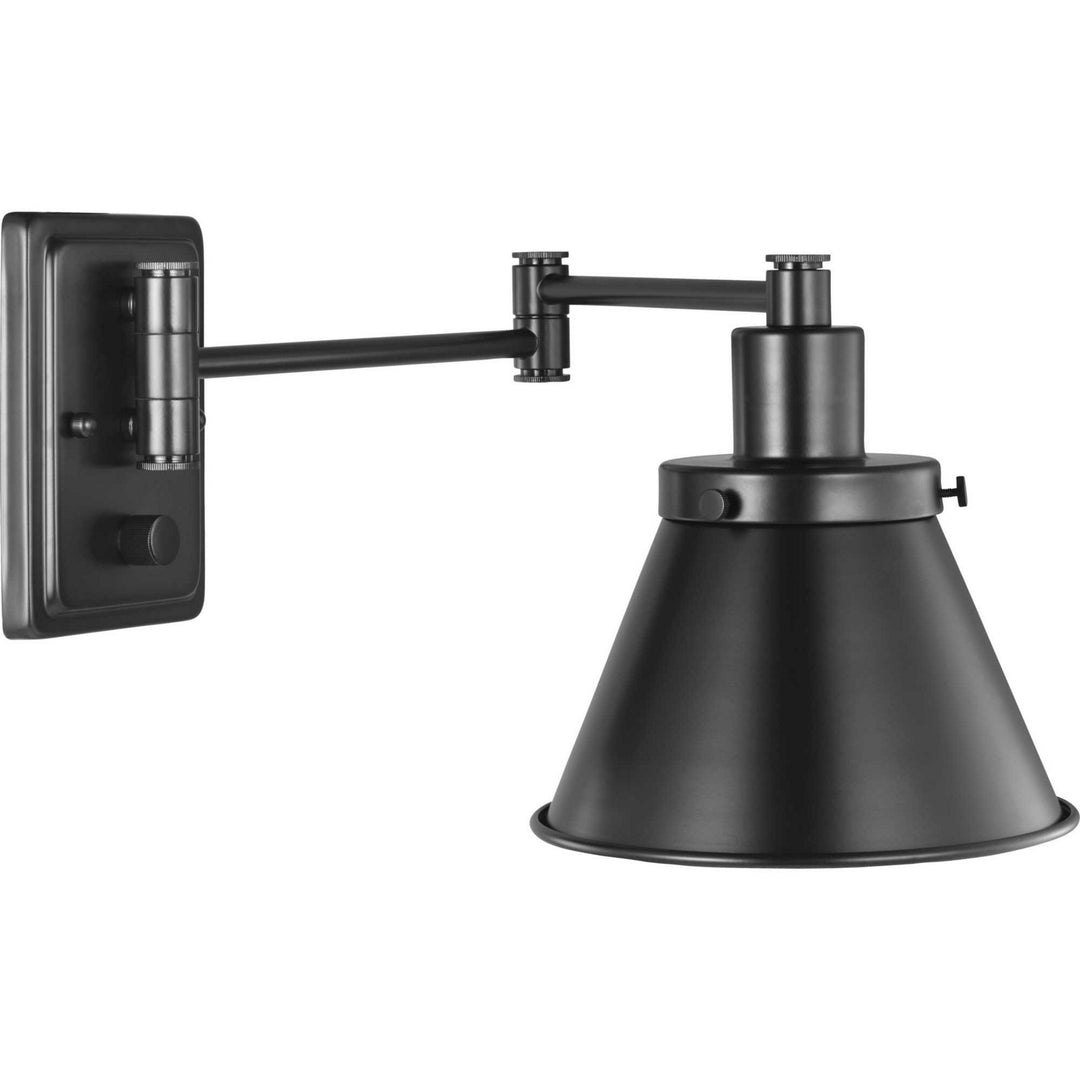 Progress Lighting P710085-031 Hinton One Light Swing Arm Wall Lamp Lamp Black