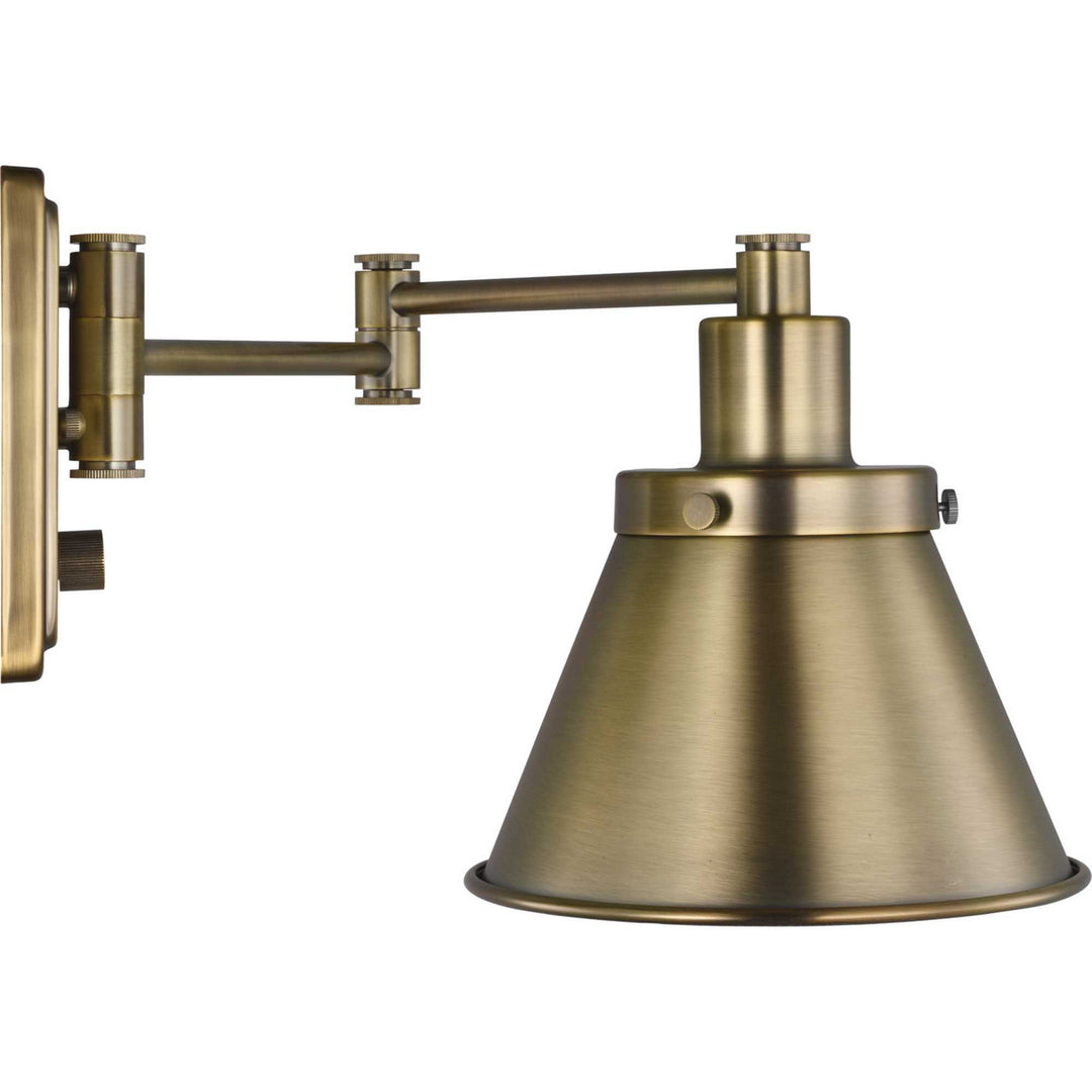 Progress Lighting P710085-163 Hinton One Light Swing Arm Wall Lamp Lamp Brass