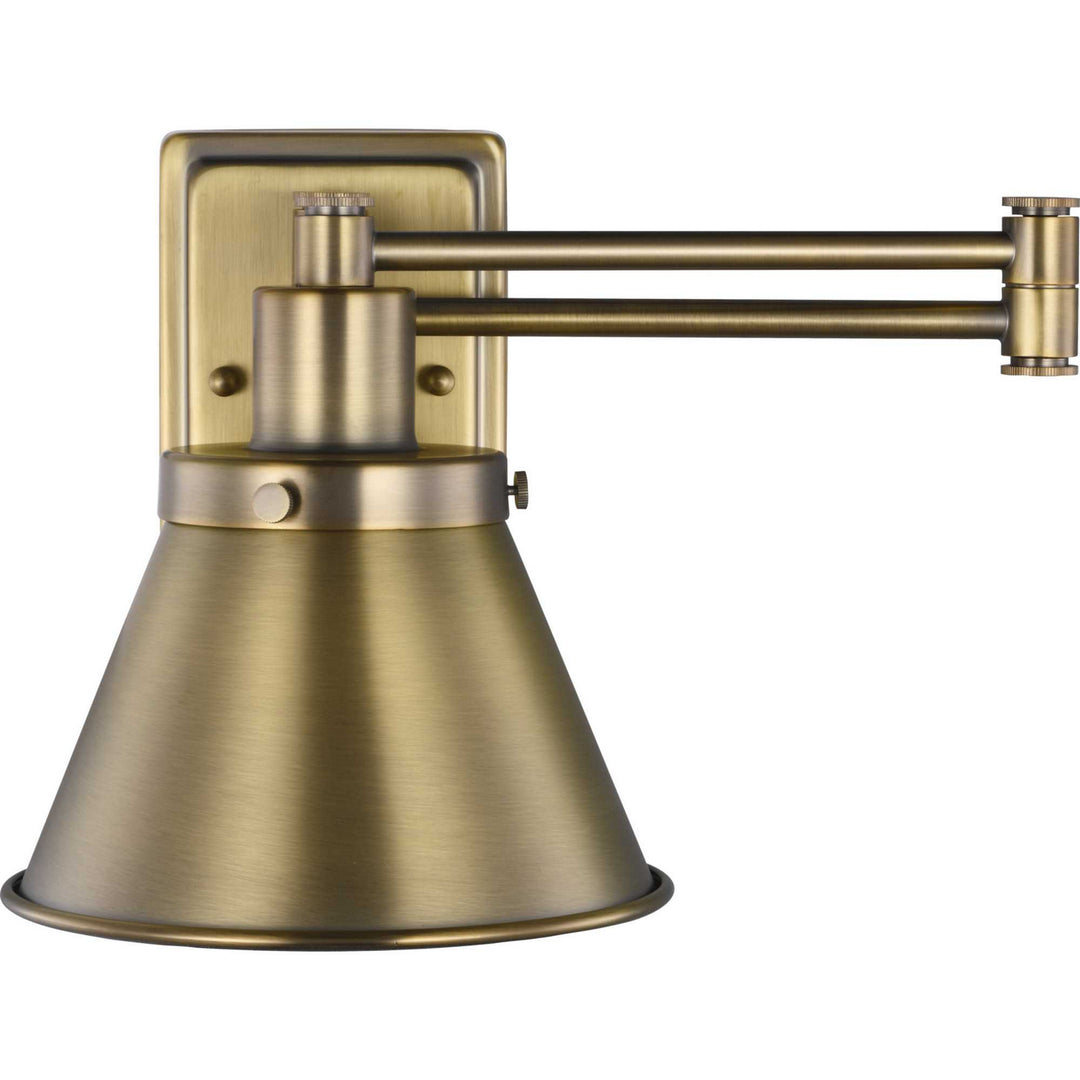 Progress Lighting P710085-163 Hinton One Light Swing Arm Wall Lamp Lamp Brass