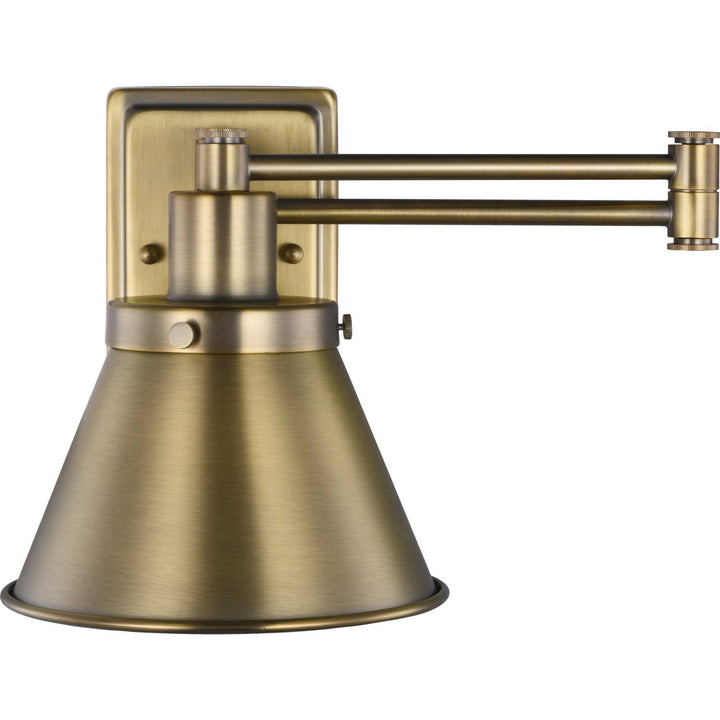 Progress Lighting P710085-163 Hinton One Light Swing Arm Wall Lamp Lamp Brass