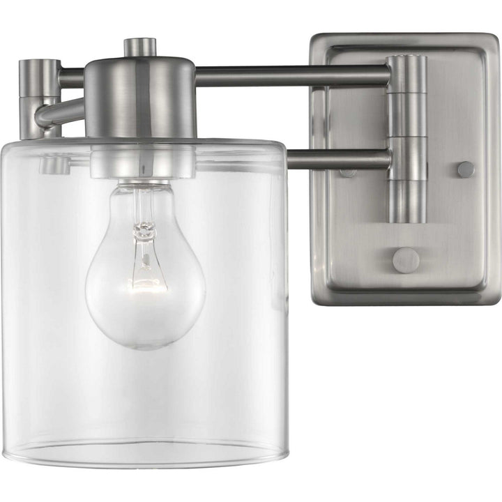 Progress Lighting P710086-009 Milner One Light Swing Arm Wall Lamp Lamp Pewter, Nickel, Silver