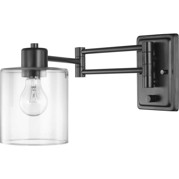 Progress Lighting P710086-031 Milner One Light Swing Arm Wall Lamp Lamp Black