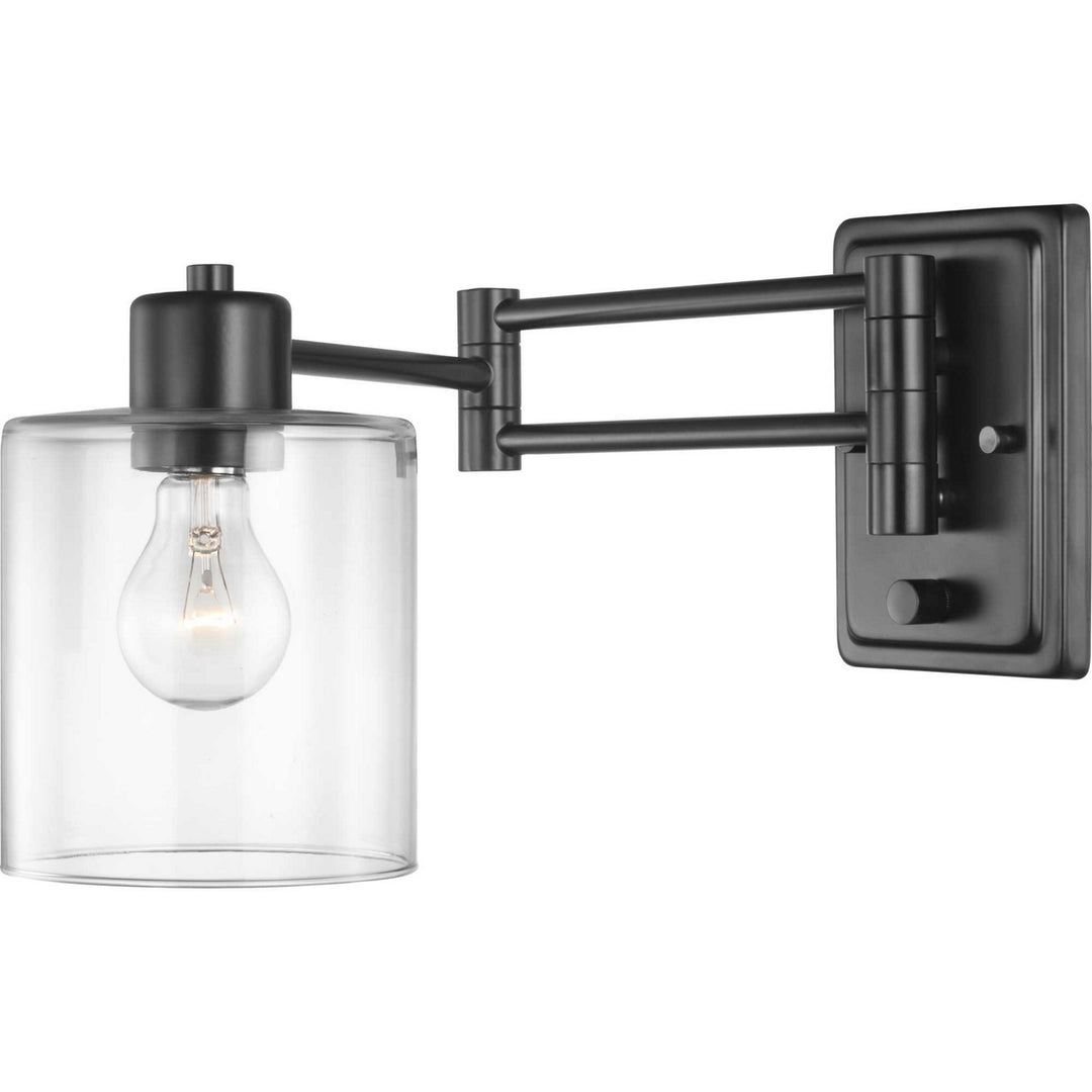 Progress Lighting P710086-031 Milner One Light Swing Arm Wall Lamp Lamp Black