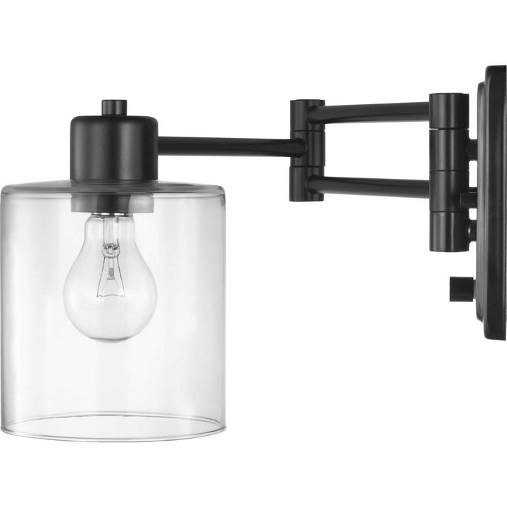 Progress Lighting P710086-031 Milner One Light Swing Arm Wall Lamp Lamp Black