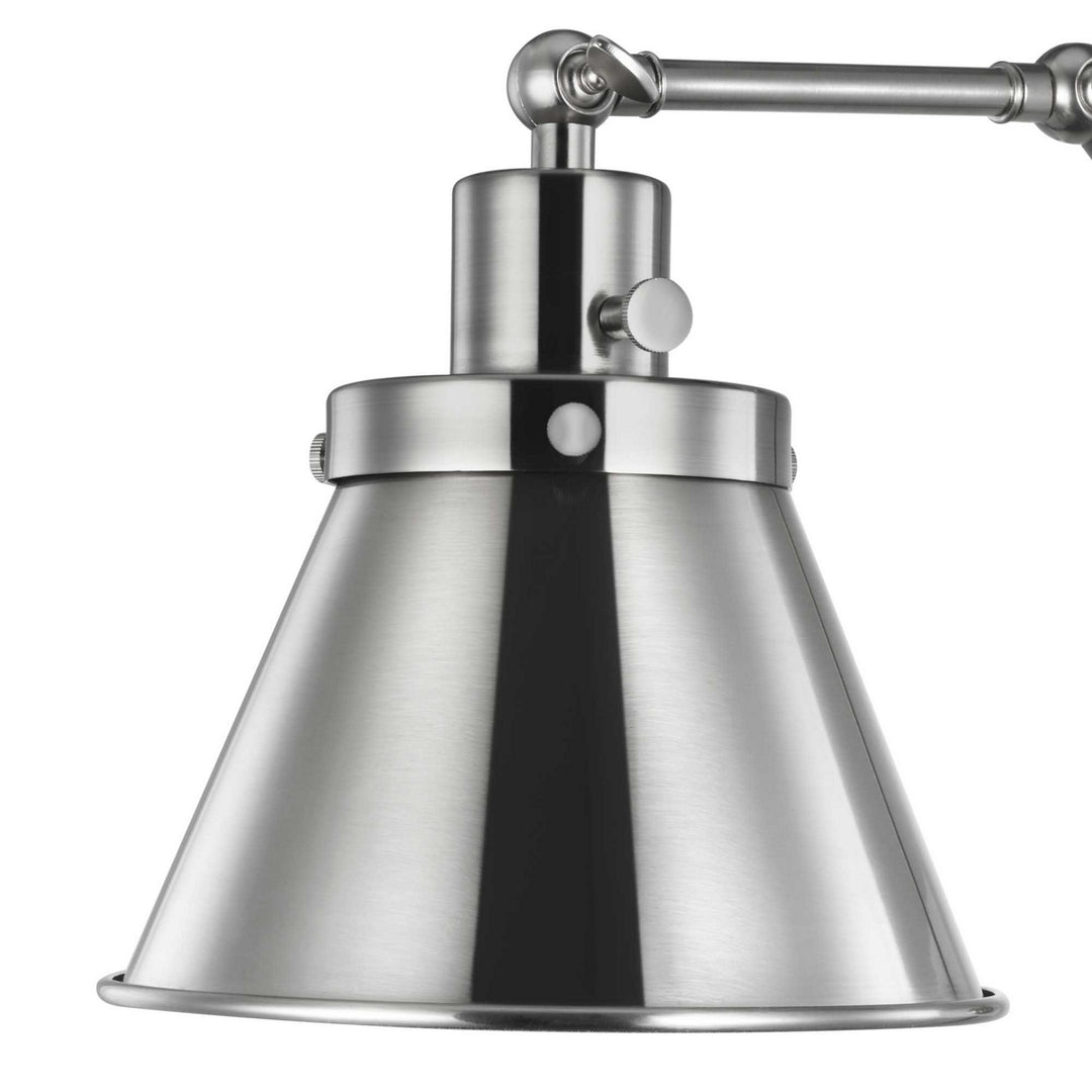 Progress Lighting P710095-009 Hinton One Light Swing Arm Wall Lamp Lamp Pewter, Nickel, Silver