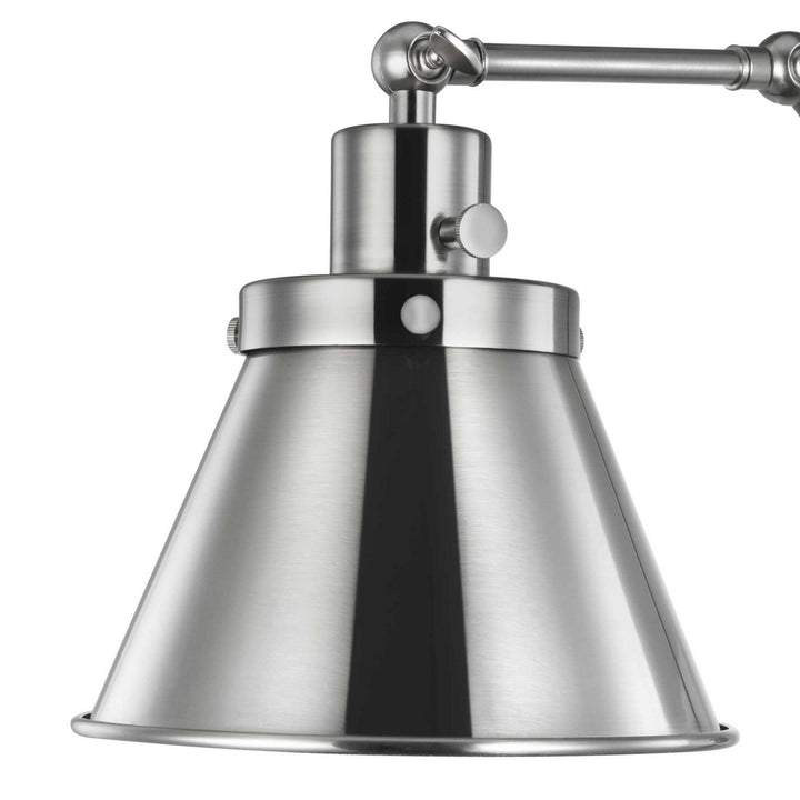 Progress Lighting P710095-009 Hinton One Light Swing Arm Wall Lamp Lamp Pewter, Nickel, Silver