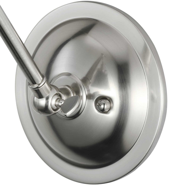 Progress Lighting P710095-009 Hinton One Light Swing Arm Wall Lamp Lamp Pewter, Nickel, Silver