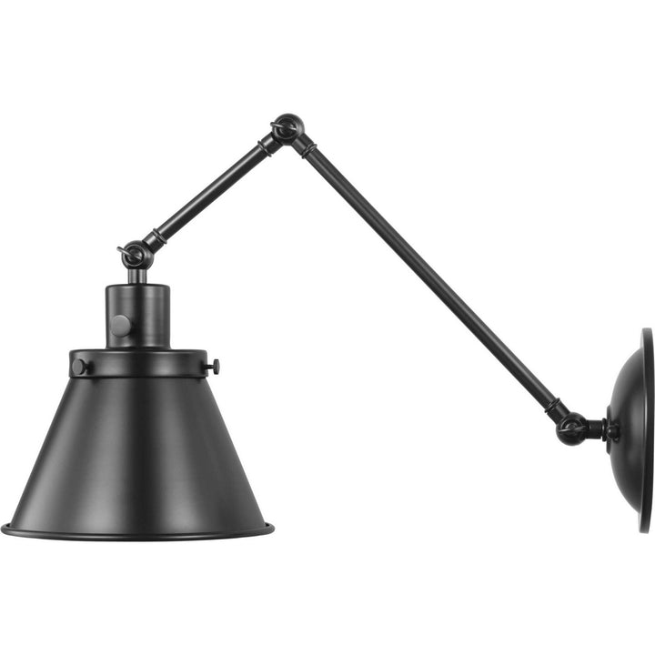 Progress Lighting P710095-031 Hinton One Light Swing Arm Wall Lamp Lamp Black