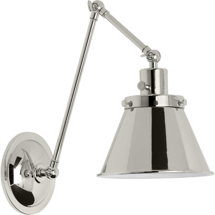 Progress Lighting P710095-104 Hinton One Light Swing Arm Wall Lamp Lamp Polished Nickel