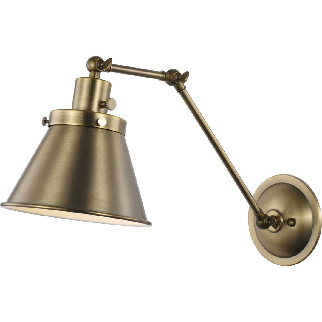 Progress Lighting P710095-163 Hinton One Light Swing Arm Wall Lamp Lamp Brass