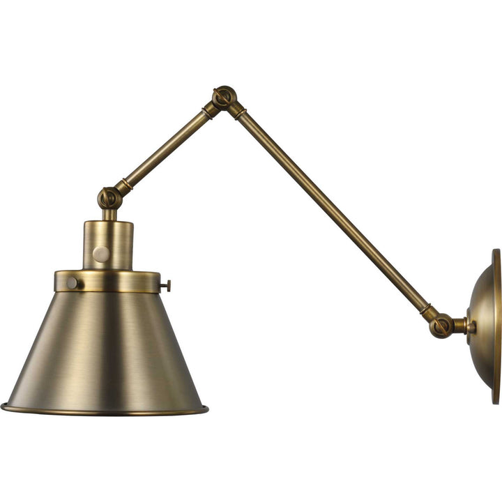 Progress Lighting P710095-163 Hinton One Light Swing Arm Wall Lamp Lamp Brass