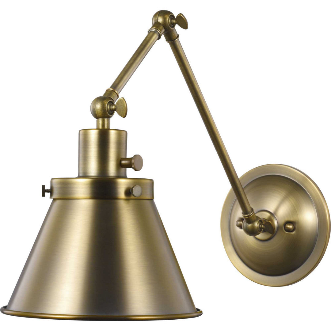 Progress Lighting P710095-163 Hinton One Light Swing Arm Wall Lamp Lamp Brass