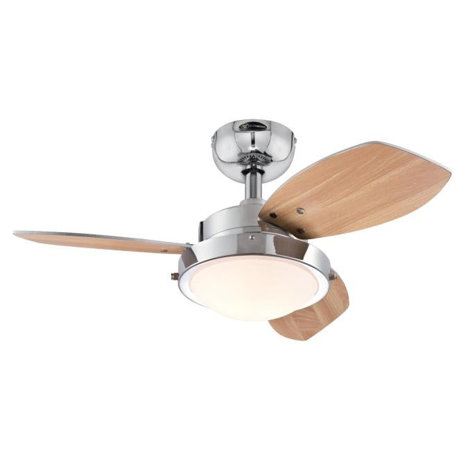 Westinghouse Wengue 7224100 Ceiling Fan - Chrome, Wengue / Beech/