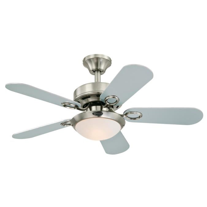 Westinghouse Cassidy 7230300 Ceiling Fan - Brushed Nickel, Wengue / Silver/