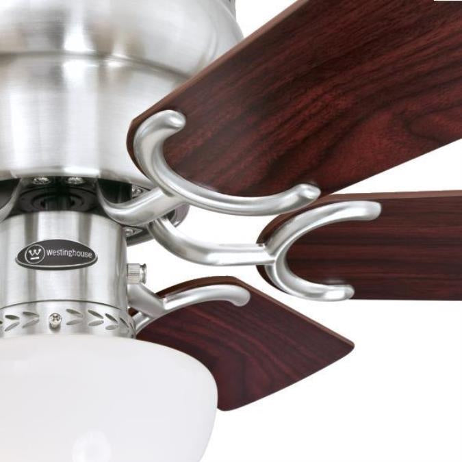 Westinghouse Petite 7230700 Ceiling Fan - Brushed Nickel, Rosewood / Light Maple/