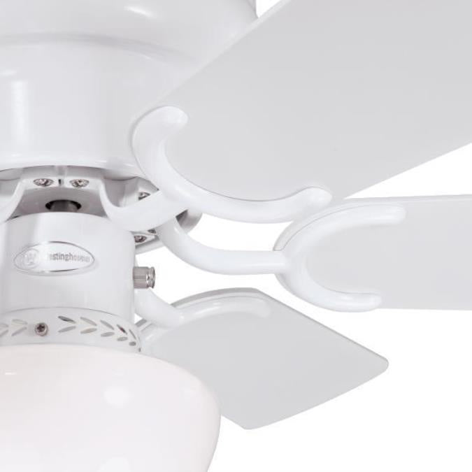 Westinghouse Petite 7230800 Ceiling Fan - White, White / White Wshd Pine/