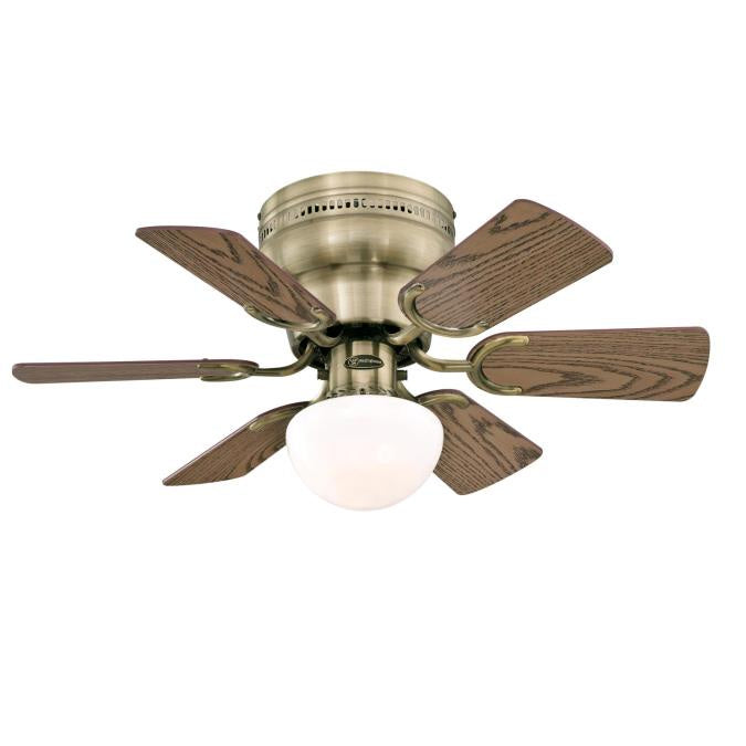 Westinghouse Petite 7231700 Ceiling Fan - Antique Brass, Walnut / Oak/