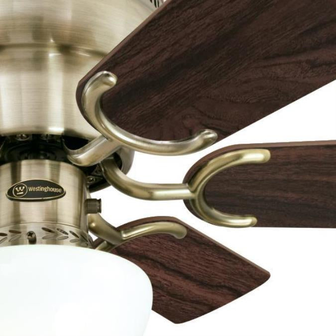 Westinghouse Petite 7231700 Ceiling Fan - Antique Brass, Walnut / Oak/