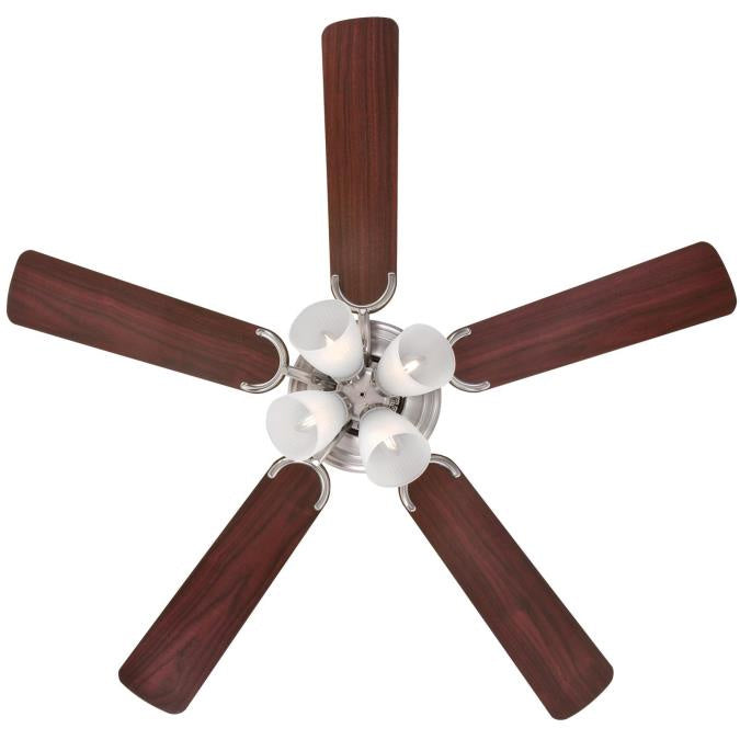 Westinghouse Contempra Iv 7232000 Ceiling Fan - Brushed Nickel, Rosewood / Bird'S Eye Maple/