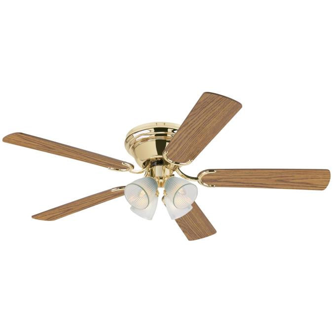 Westinghouse Contempra Iv 7232400 Ceiling Fan - Polished Brass, Walnut / Oak/