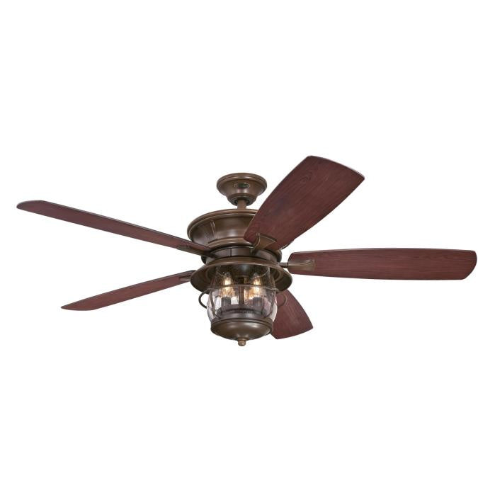 Westinghouse Brentford 7233400 Ceiling Fan - Aged Walnut, Shaded Dark Cherry / Walnut/